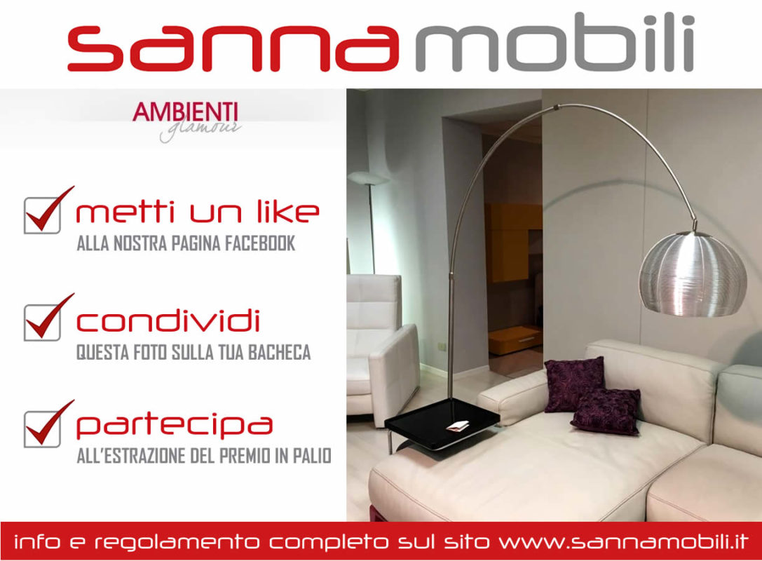 Sanna Mobili regala una lampada di design "Ambienti Glamour"